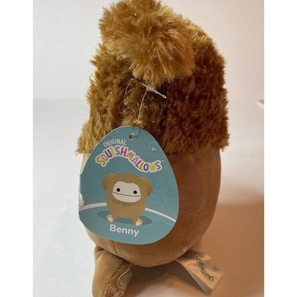 Squishmallows Benny the Bigfoot Yeti with Gold Sparkle Hair 7.5” stuffed toy - Picture 4 of 6